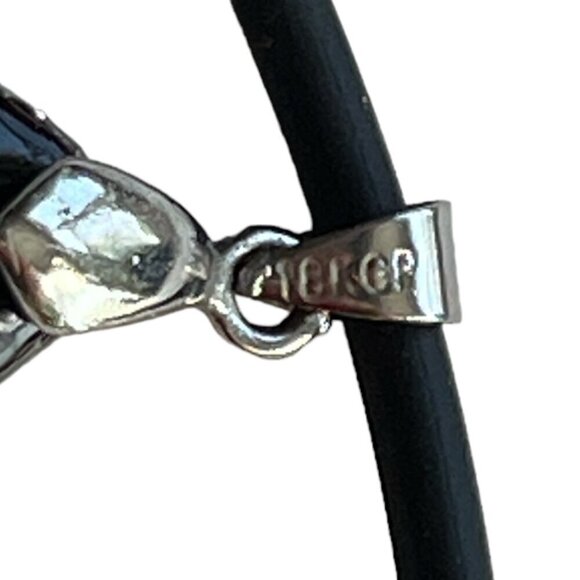 Glass Teardrop Pendant 20" Corded Necklace Artsy Hippie Granola Bohemian Boho - Picture 4 of 6